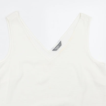 Nutmeg Womens White   Basic Blouse Size M