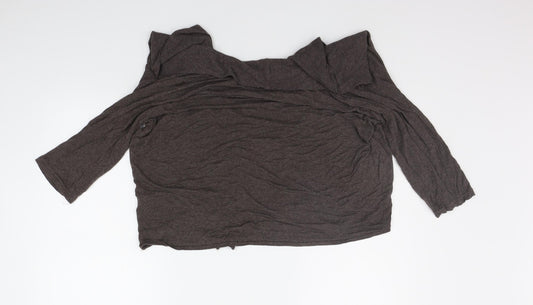 Womens UK Size 16 New Look Brown Cardigan Jumper