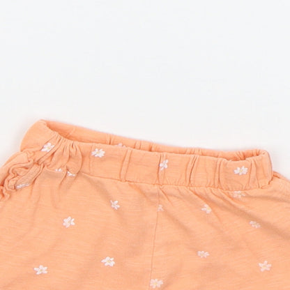 George Girls Orange Geometric  Cropped Jeans Size 12-18 Months