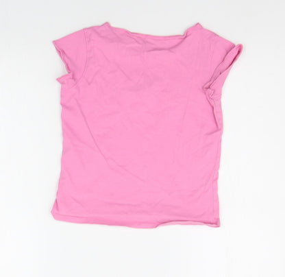 Marks and Spencer Girls Pink   Basic T-Shirt Size 9 Years
