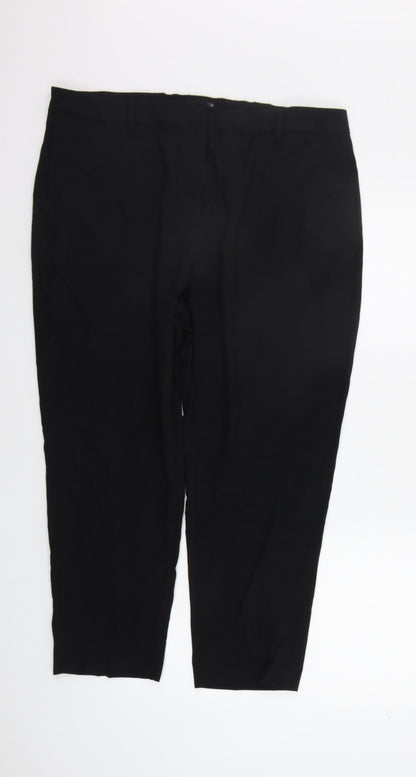 Womens UK Size 18 Marks and Spencer Regular Fit  Black Trousers
