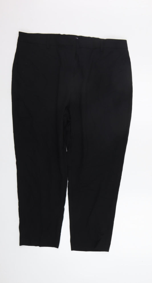 Womens UK Size 18 Marks and Spencer Regular Fit  Black Trousers