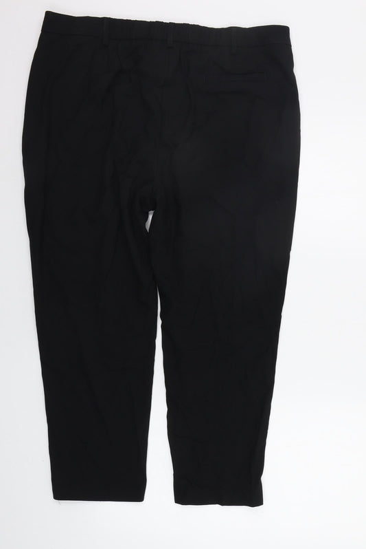 Womens UK Size 18 Marks and Spencer Regular Fit  Black Trousers