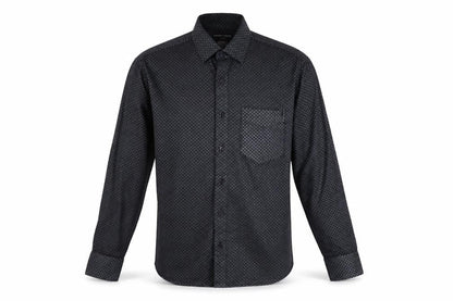 Mens UK Size 16.5 Hawkins & jenkins Black  Button-Up Long Sleeve Casual Shirt