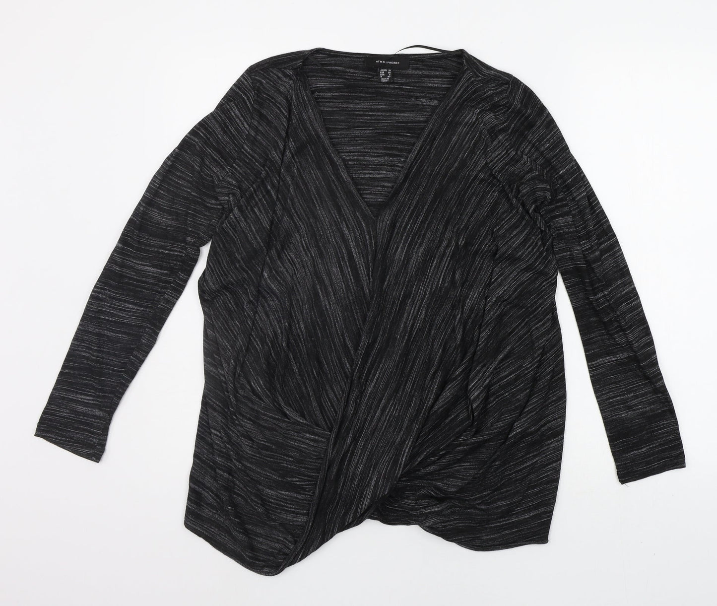 Womens UK Size 10 Atmosphere Black Basic T-Shirt