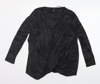 Womens UK Size 10 Atmosphere Black Basic T-Shirt