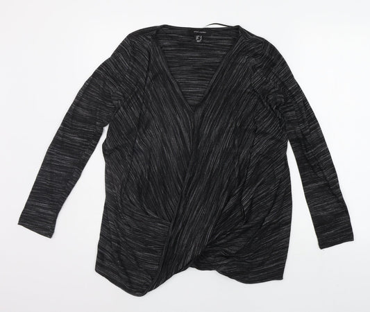 Womens UK Size 10 Atmosphere Black Basic T-Shirt