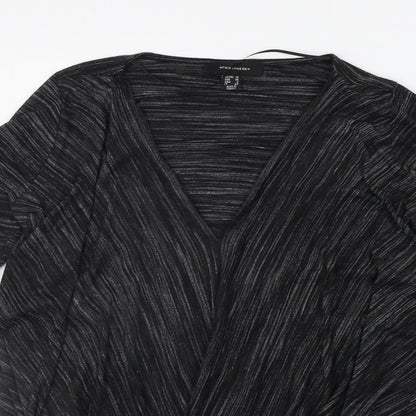 Womens UK Size 10 Atmosphere Black Basic T-Shirt