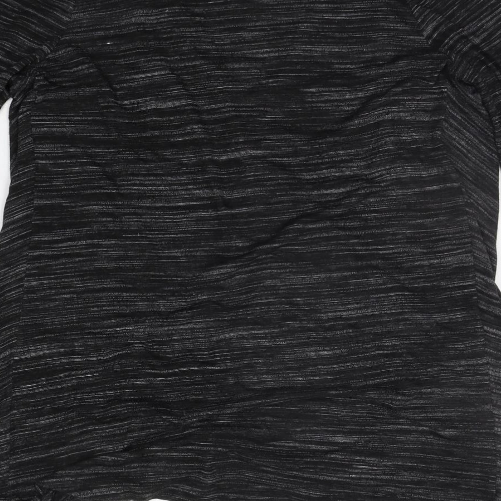 Womens UK Size 10 Atmosphere Black Basic T-Shirt