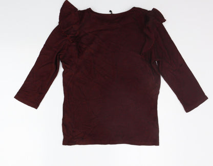 Womens UK Size S Only Purple Basic T-Shirt