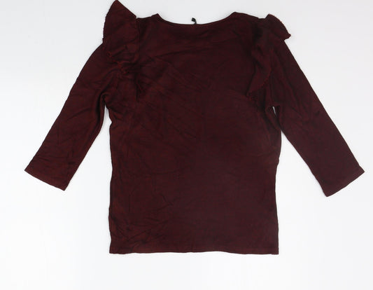 Womens UK Size S Only Purple Basic T-Shirt