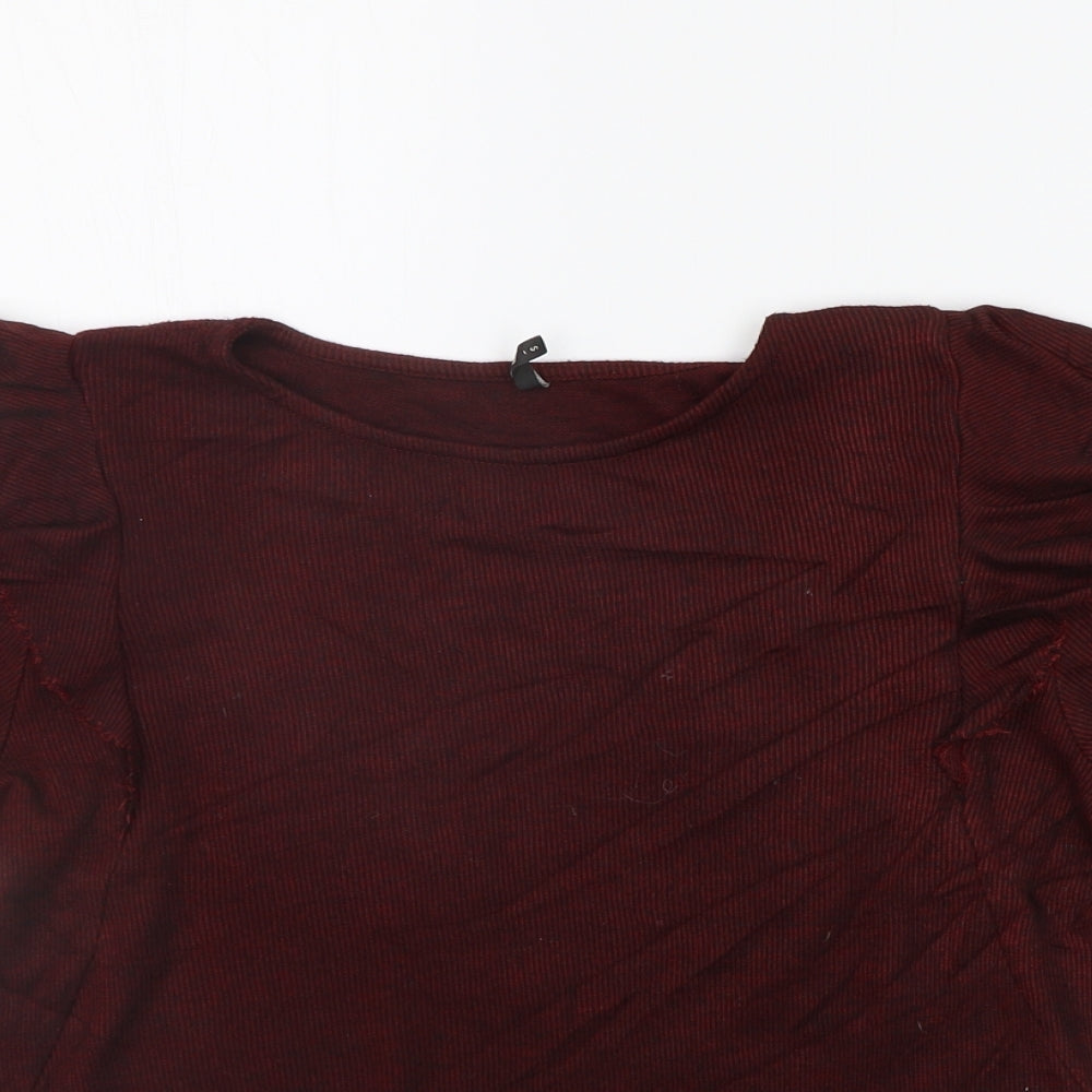 Womens UK Size S Only Purple Basic T-Shirt