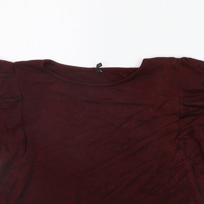 Womens UK Size S Only Purple Basic T-Shirt