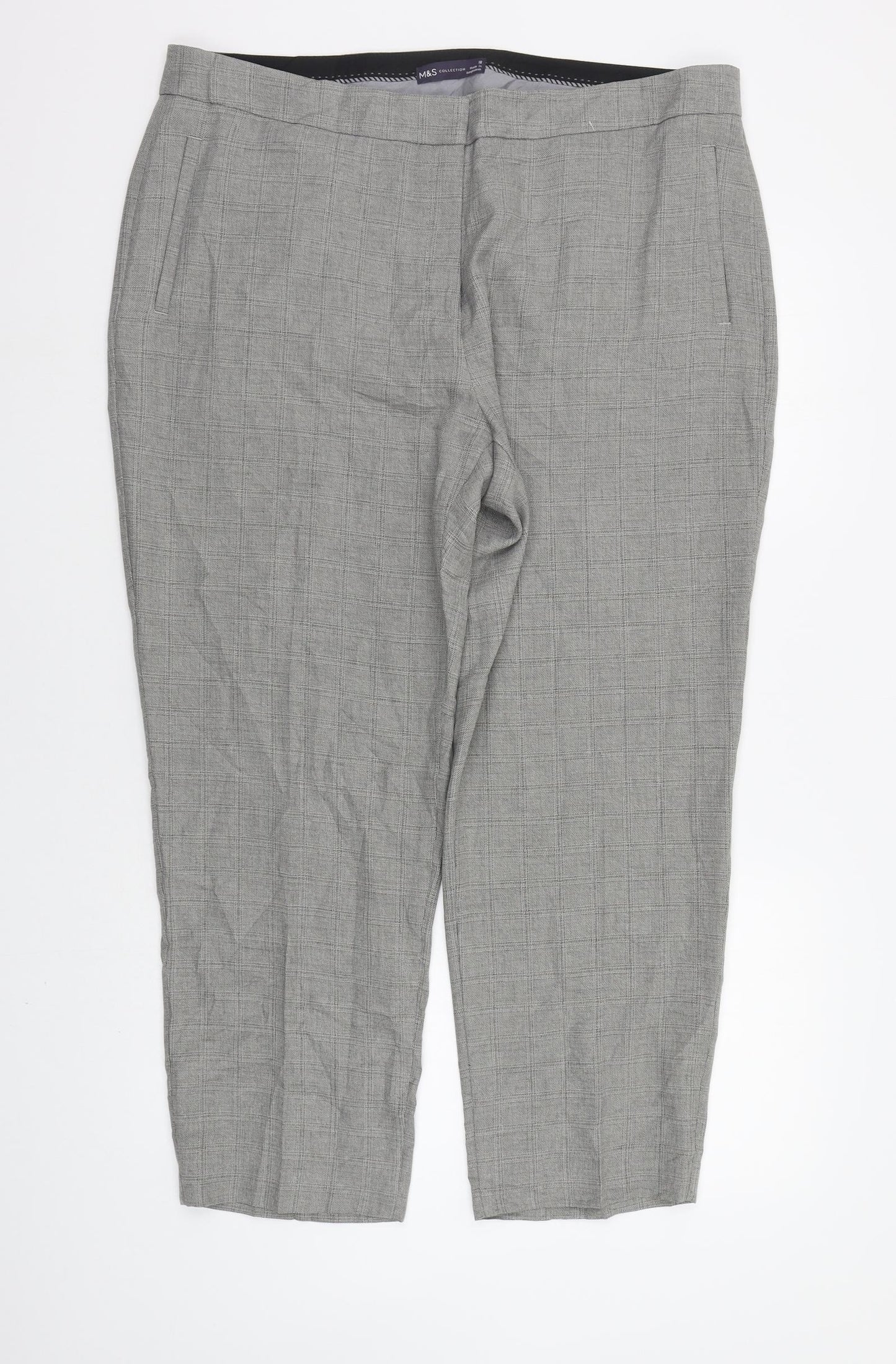 Womens UK Size 18 Marks and Spencer Regular Fit  Grey Trousers