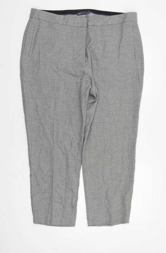Womens UK Size 18 Marks and Spencer Regular Fit  Grey Trousers