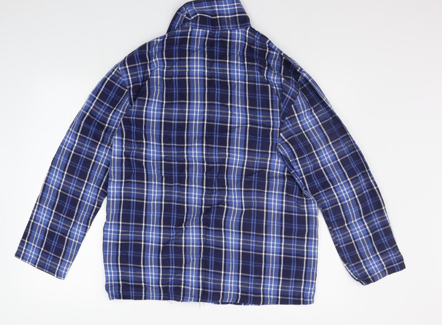 TU Mens Blue Check   Button-Up Size S
