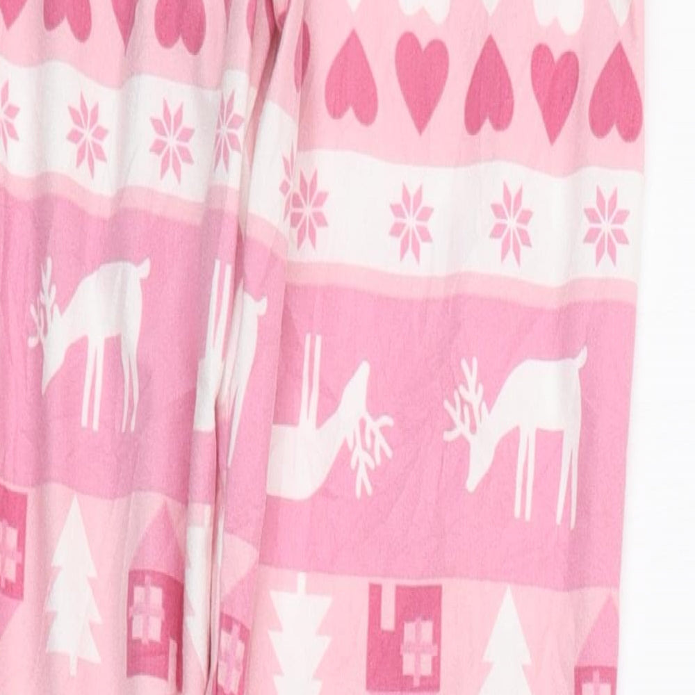 F&F Girls Pink Geometric  Top Lounge Pants Size 11-12 Years