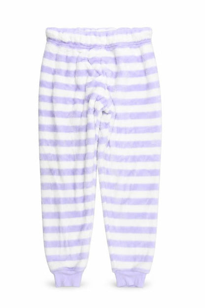 Marks & Spencer Girls Purple Striped  Top Pyjama Pants Size 7-8 Years