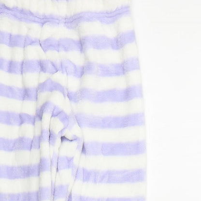 Marks and Spencer Girls Purple Striped  Top Pyjama Pants Size 7-8 Years