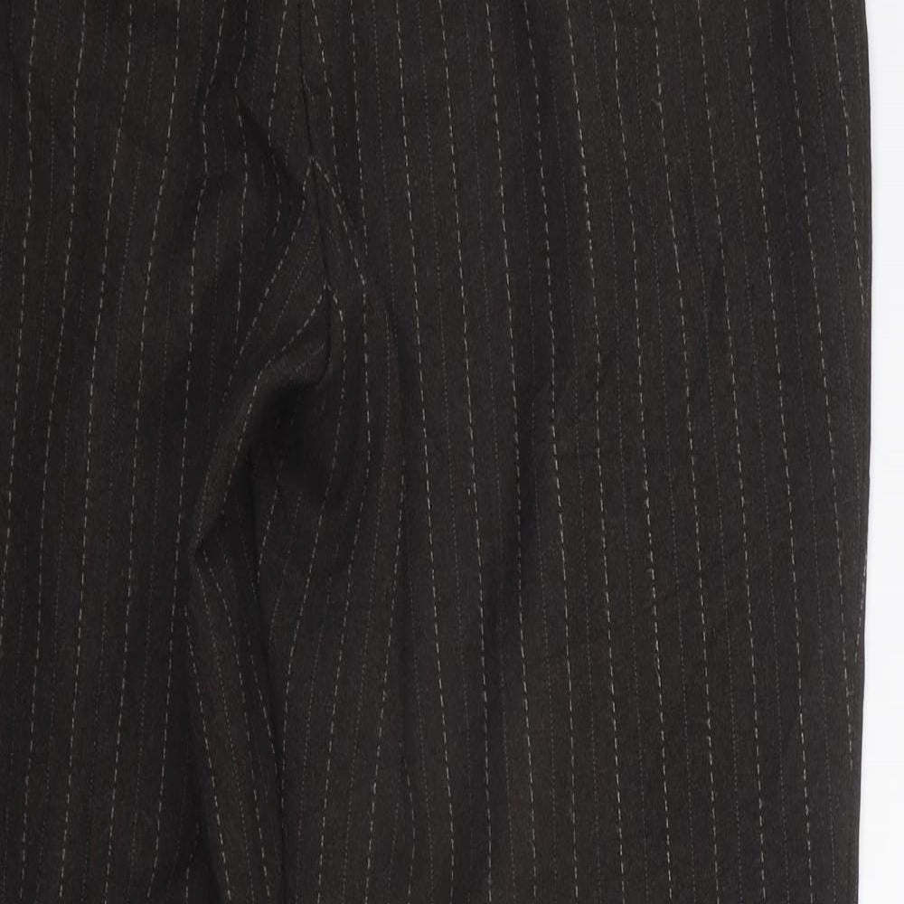 F&F Womens Brown Striped  Trousers  Size 12 L27 in