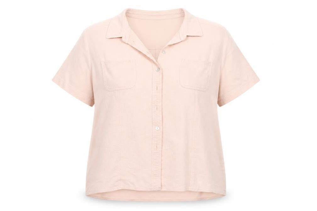 Womens UK Size 22 Sara Beige Basic Button-Up