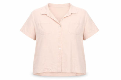 Womens UK Size 22 Sara Beige Basic Button-Up