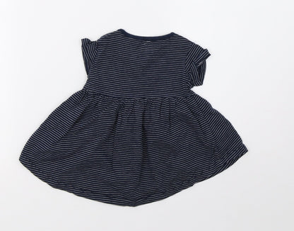 NEXT Girls Blue Striped  A-Line  Size 3-6 Months