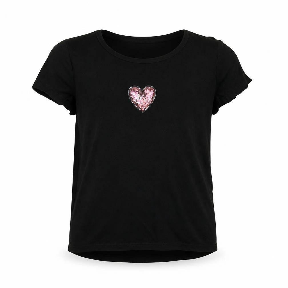 TU Girls Black   Basic T-Shirt Size 8 Years
