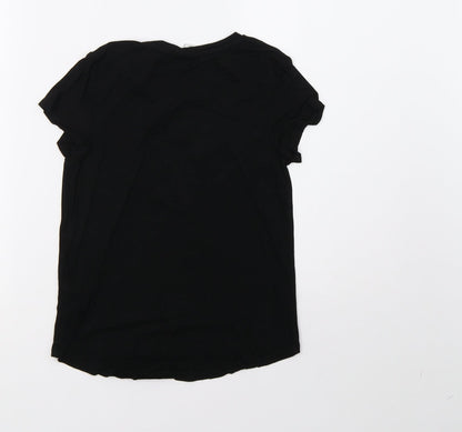 saisnburys Girls Black   Basic T-Shirt Size 8 Years
