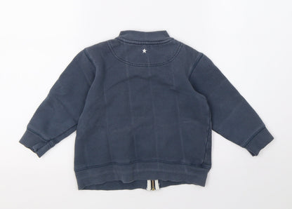John Lewis Boys Blue   Full Zip Sweatshirt Size 4 Years