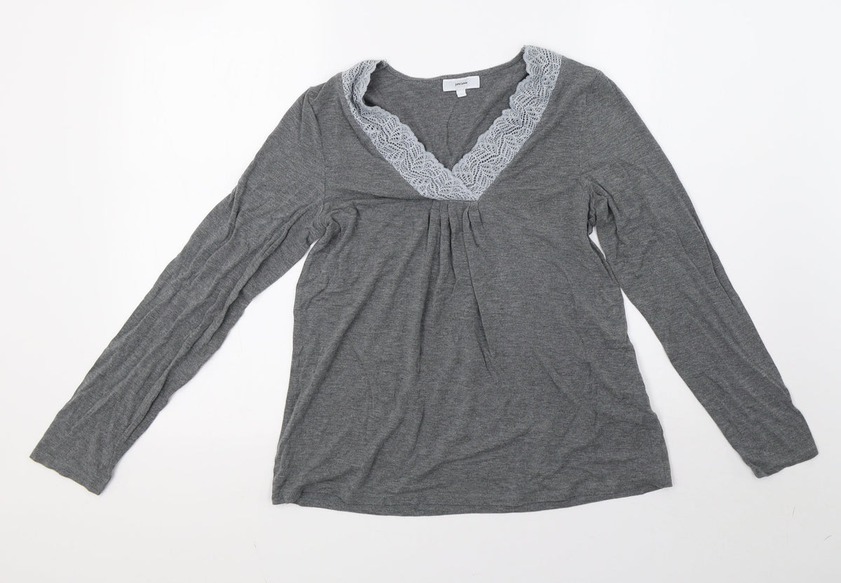 Womens UK Size 10 John Lewis Grey Pullover Sweatshirt