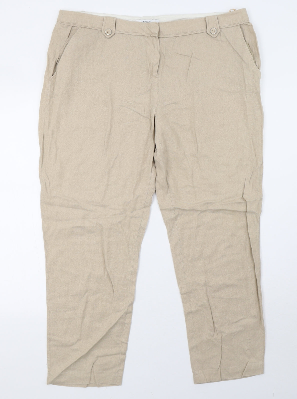 George Womens Beige   Trousers  Size 16 L29 in