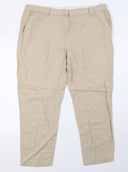 George Womens Beige   Trousers  Size 16 L29 in