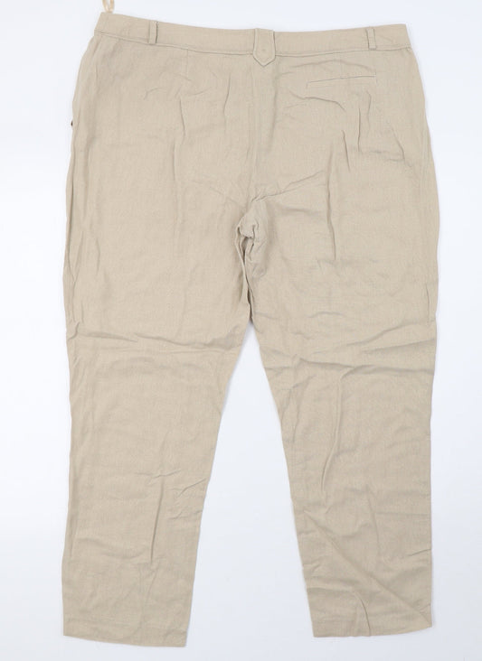 George Womens Beige   Trousers  Size 16 L29 in