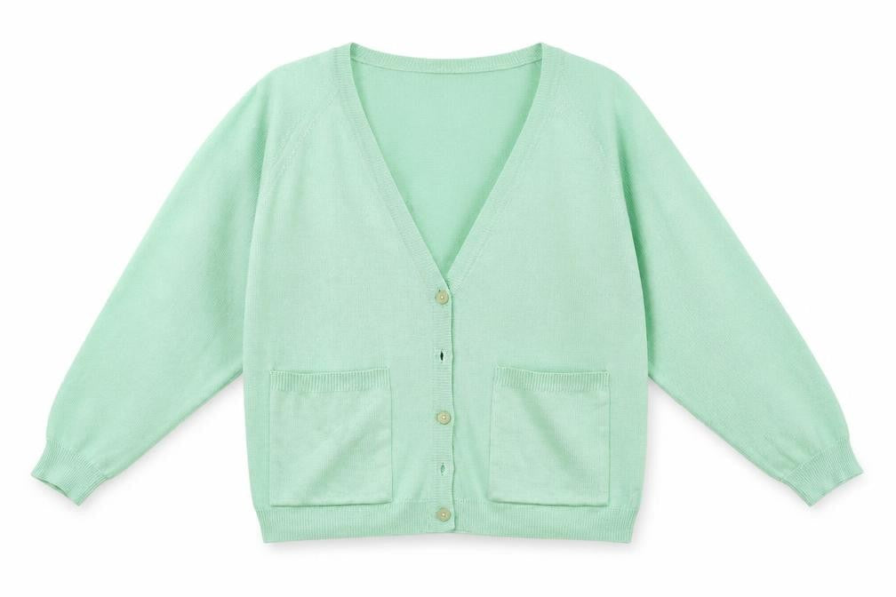 Womens UK Size 12 Preworn Green Cardigan Jumper