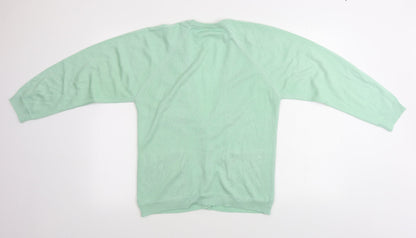 Womens UK Size 12 Preworn Green Cardigan Jumper