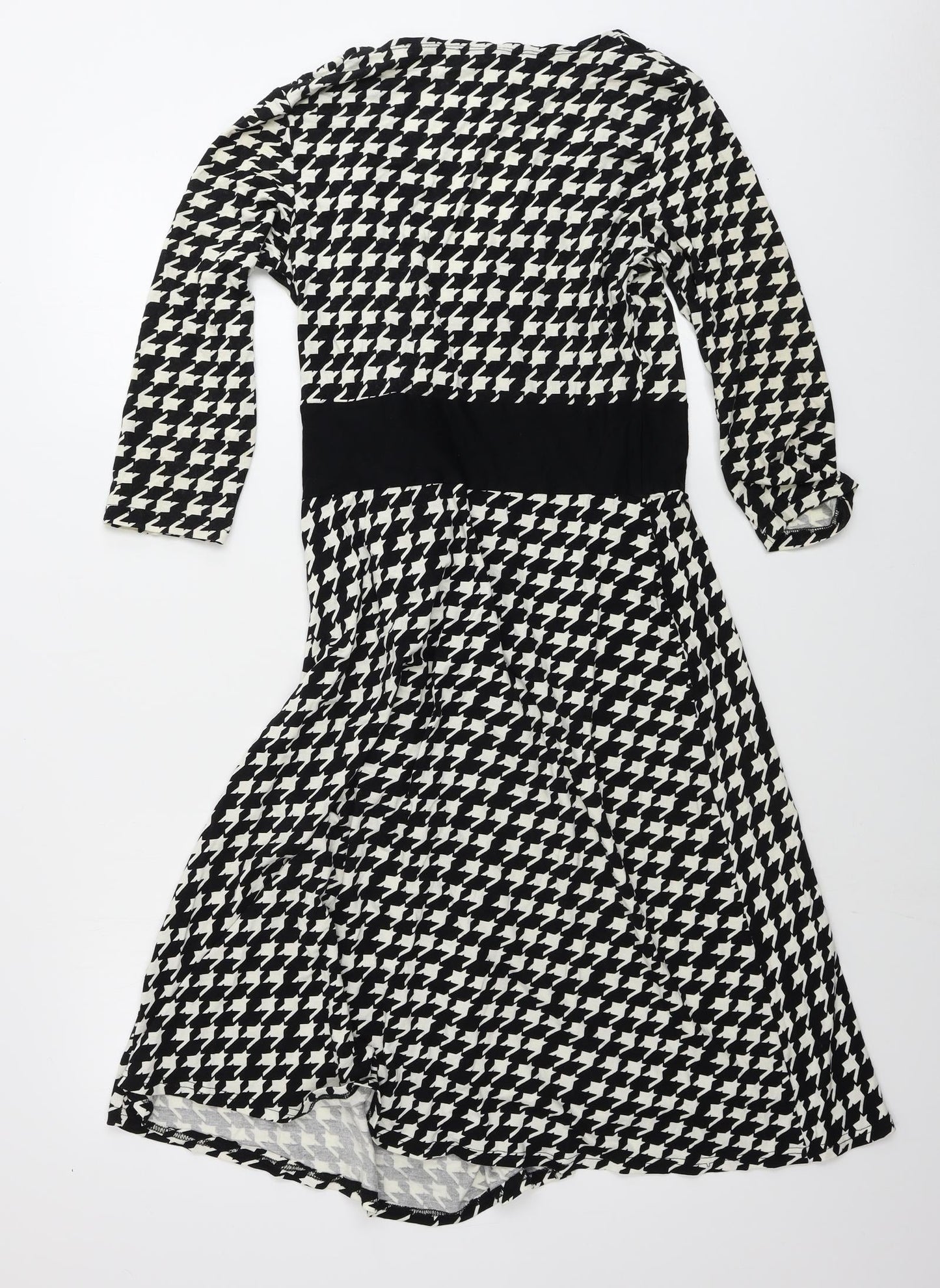 George  Womens Black Geometric  A-Line  Size 10