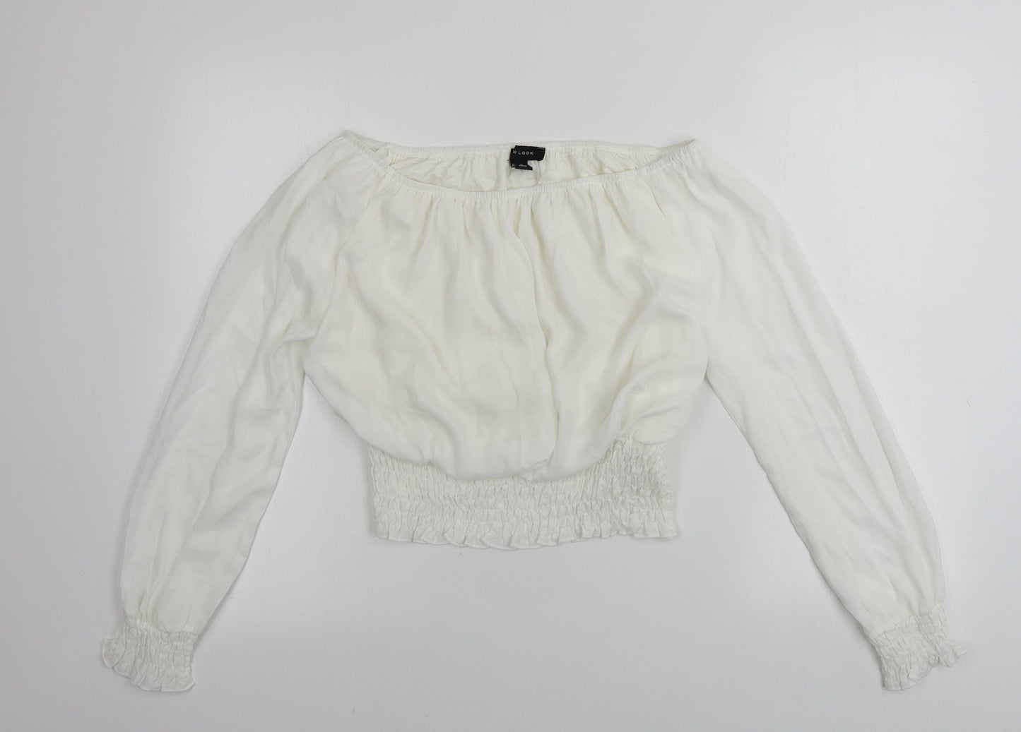 Womens UK Size 14 New Look Ivory Basic Blouse
