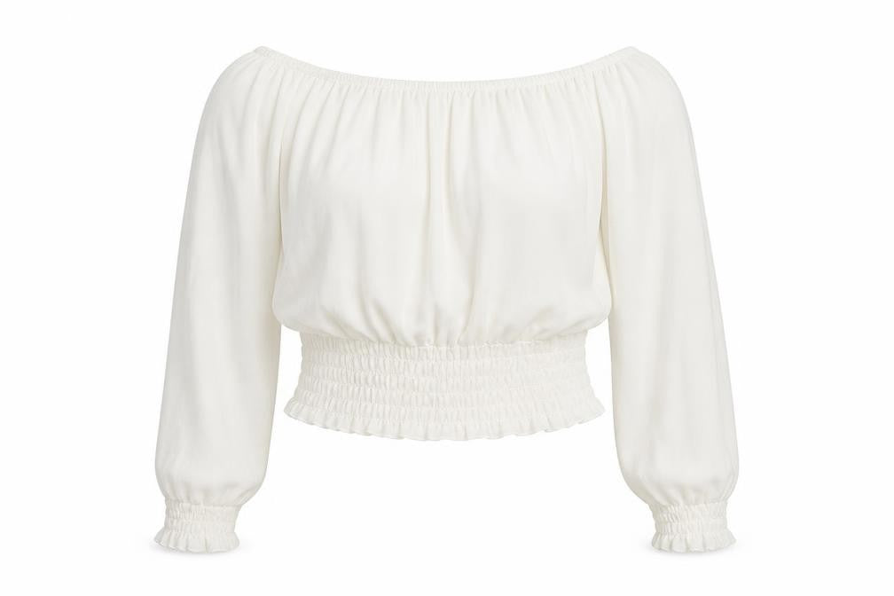 Womens UK Size 14 New Look Ivory Basic Blouse