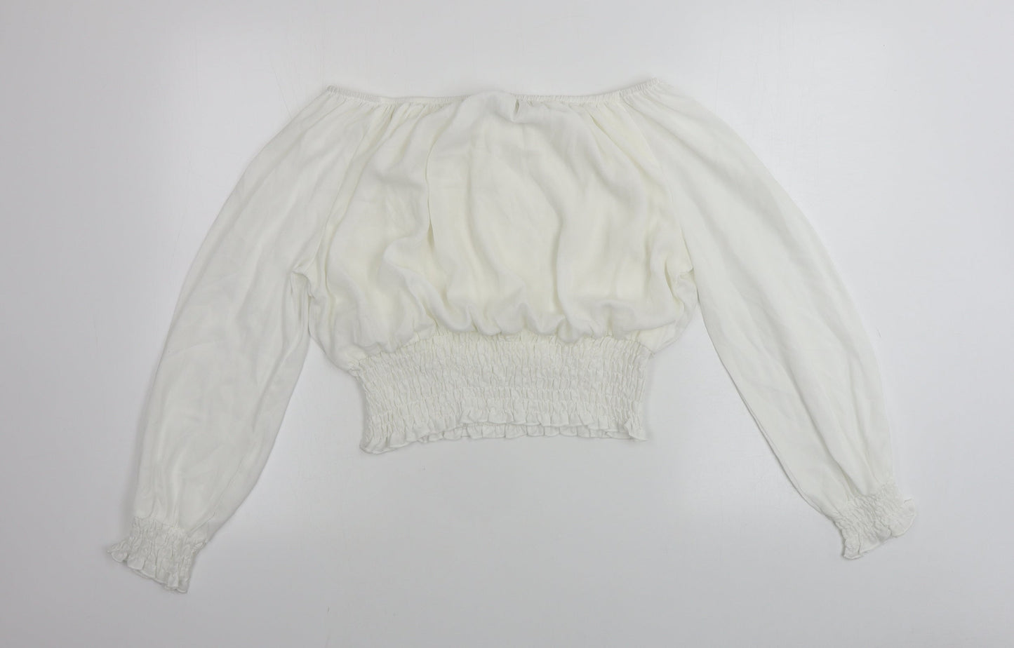 Womens UK Size 14 New Look Ivory Basic Blouse