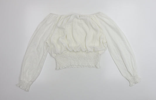 Womens UK Size 14 New Look Ivory Basic Blouse