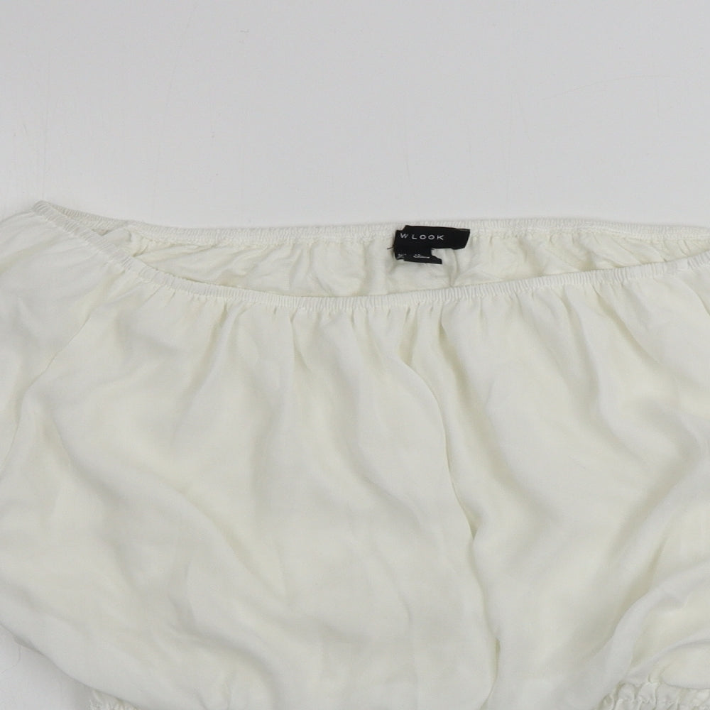 Womens UK Size 14 New Look Ivory Basic Blouse