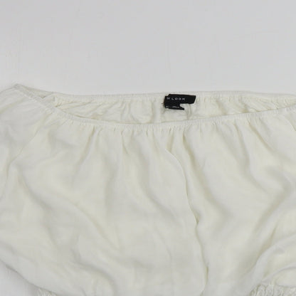 Womens UK Size 14 New Look Ivory Basic Blouse