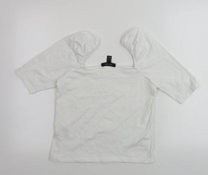 Womens UK Size 14 New Look White Basic T-Shirt