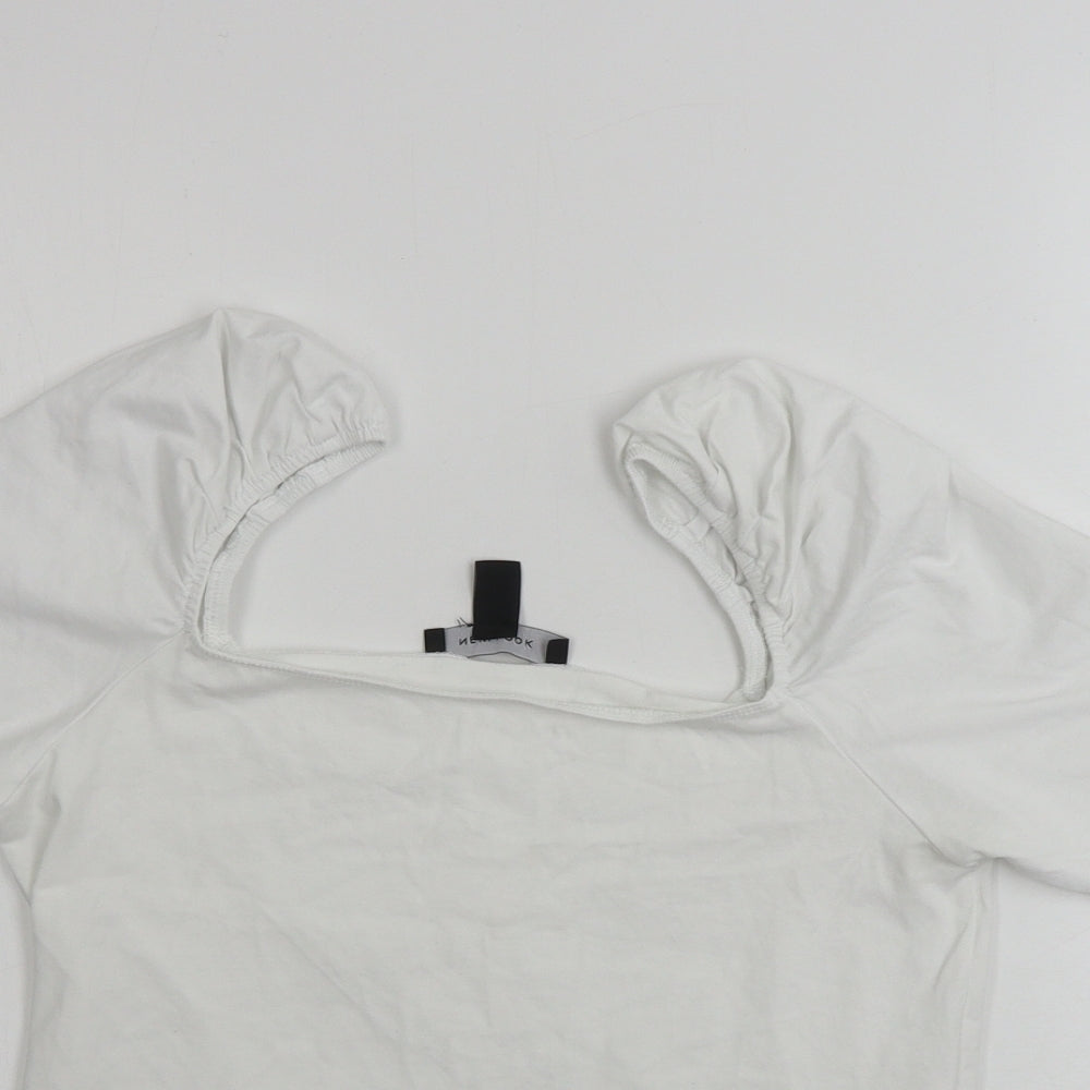 Womens UK Size 14 New Look White Basic T-Shirt