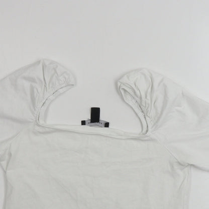 Womens UK Size 14 New Look White Basic T-Shirt