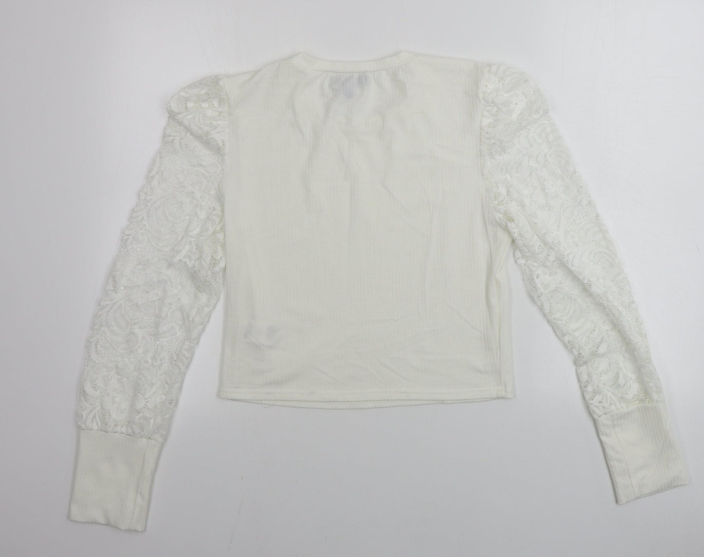 Womens UK Size L Pink Vanilla Ivory Basic T-Shirt