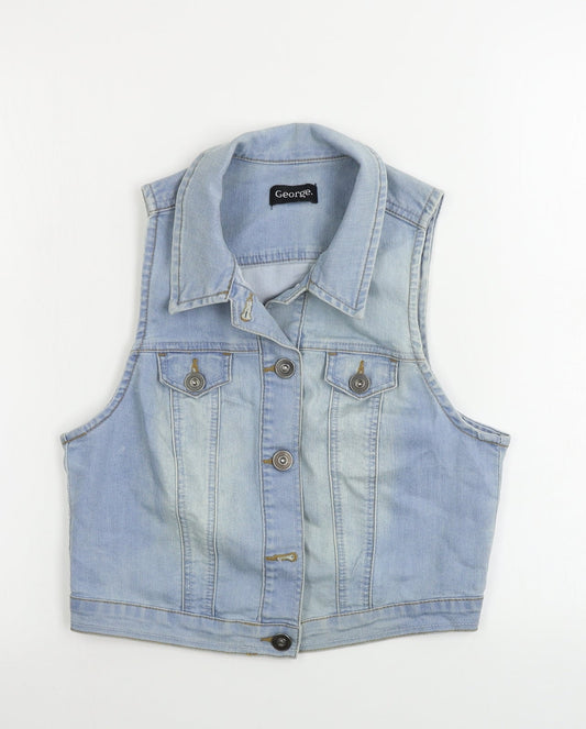 George  Womens Blue   Jacket Coatigan Size 10