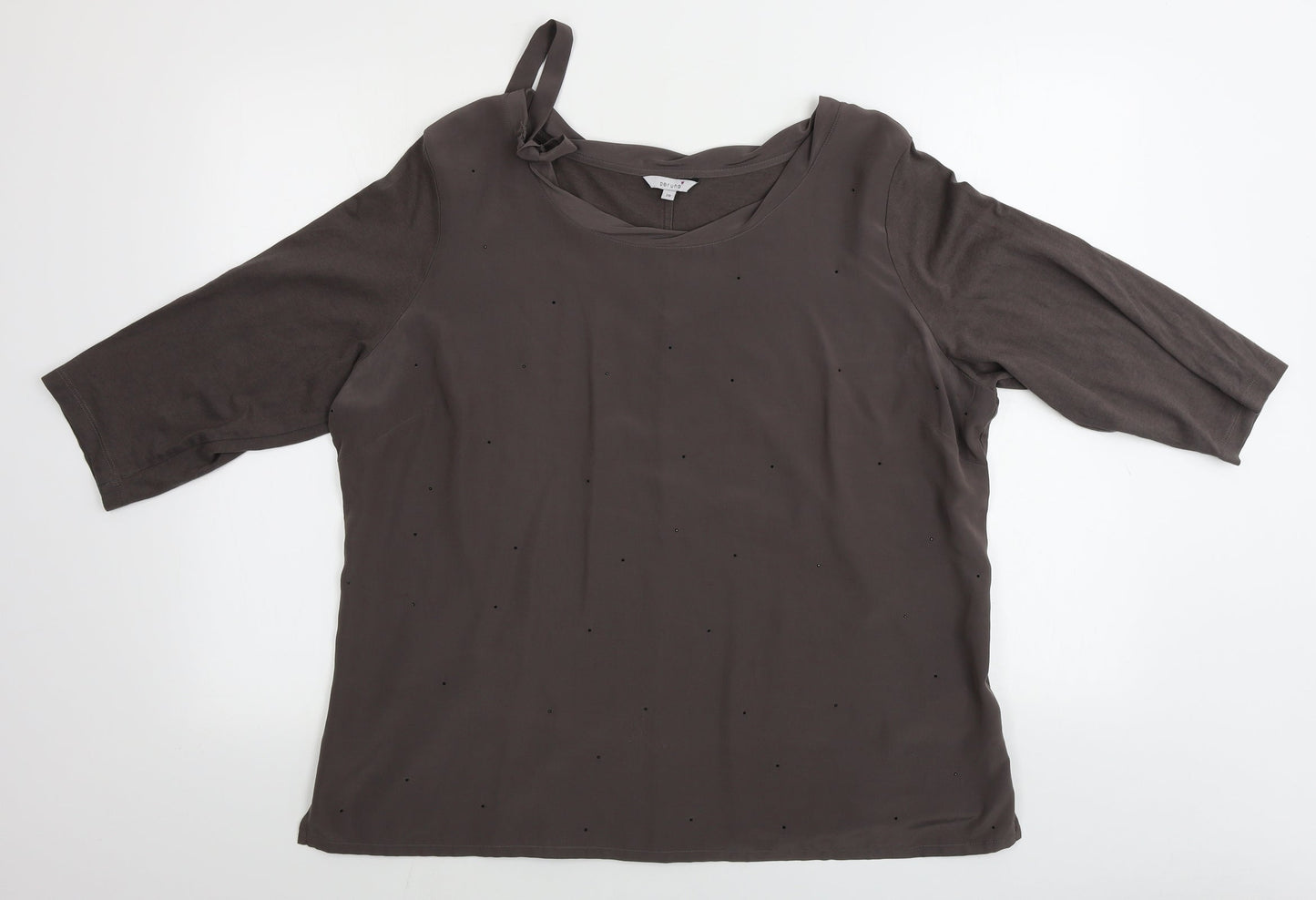 Womens UK Size 20 Marks and Spencer Brown Basic T-Shirt