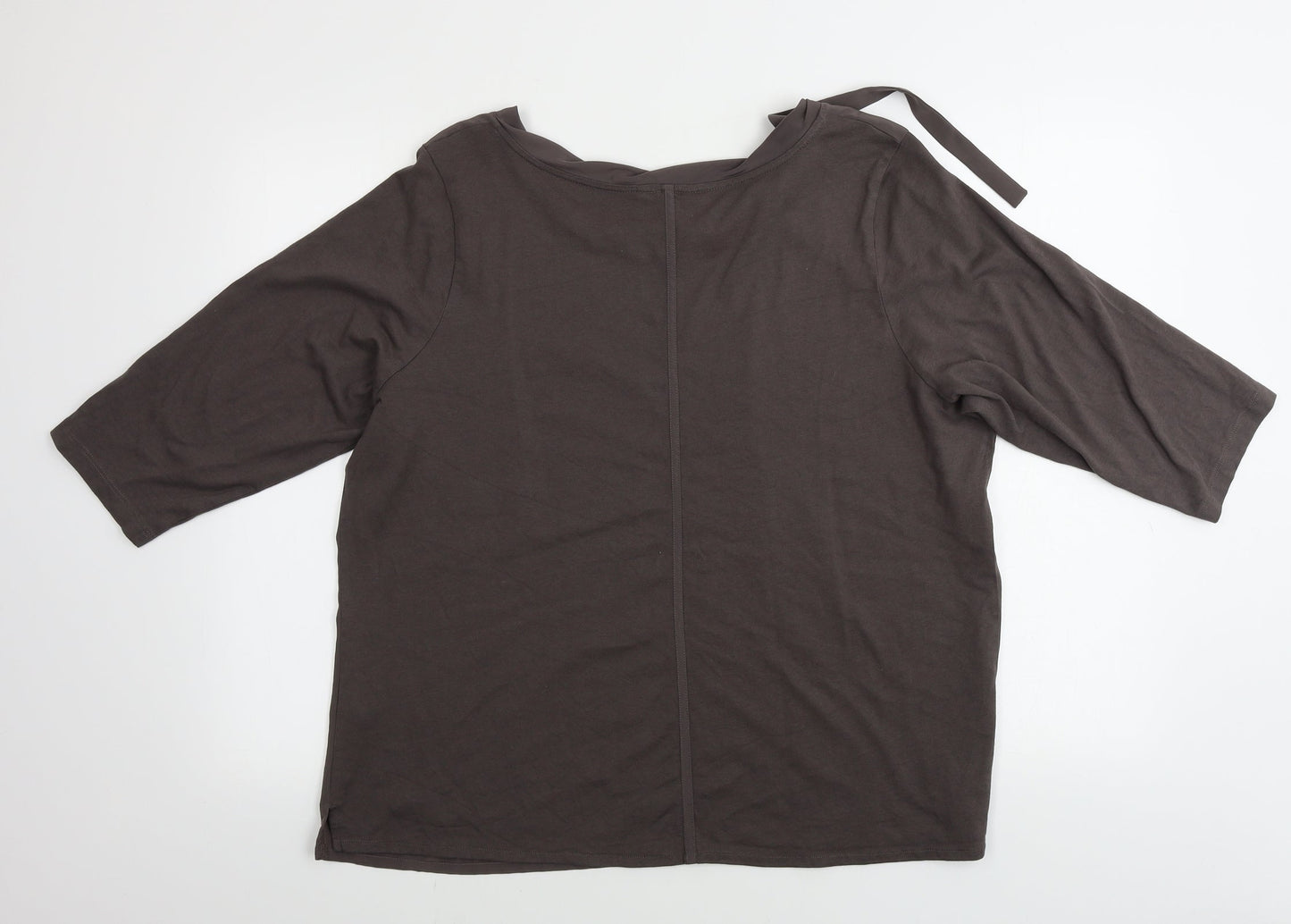 Womens UK Size 20 Marks and Spencer Brown Basic T-Shirt